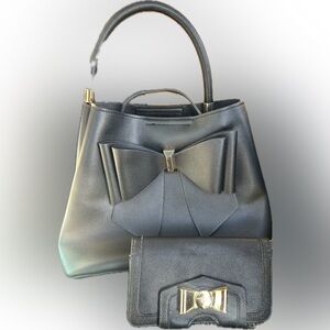 Like Dreams Black Bow Purse with LuLu wallet